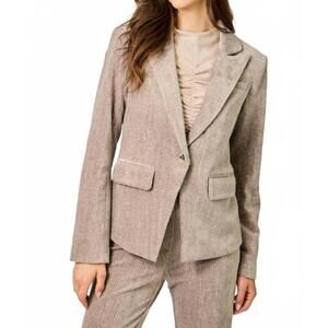 NEW MYSTREE velvet blazer in cappuccino